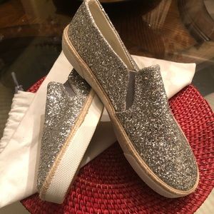 Jack Rogers Women’s Silver Glittered Shoes